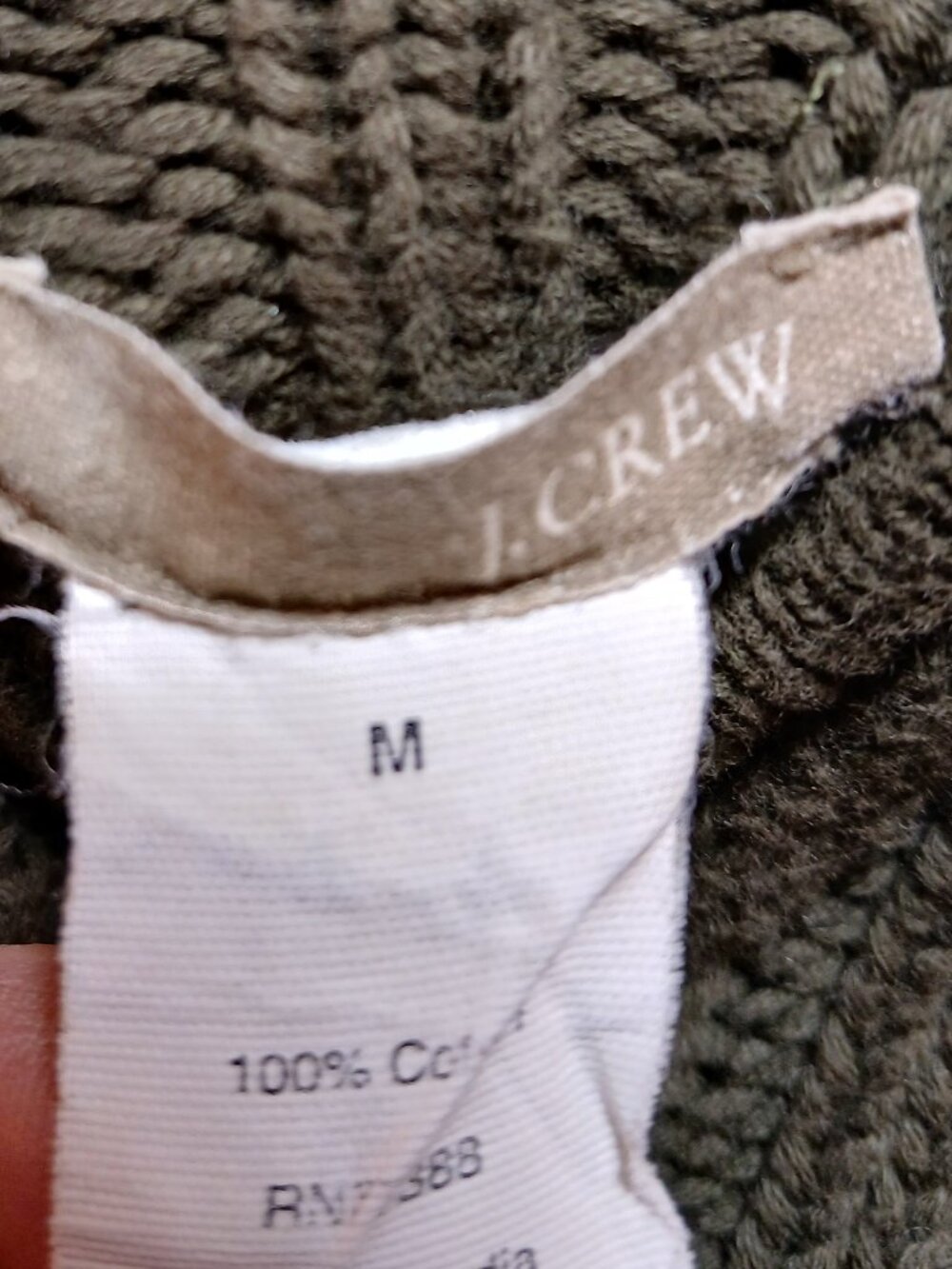 J. CREW Forest Green Ribbed Double Full Zip Hooded Cardigan - Picture 4 of 14